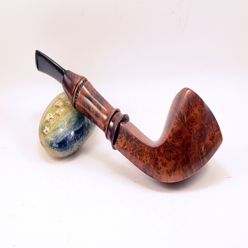 Hygrocool Angular Smoking Pipe Greek Briar 9mm Filter Model 916