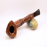 Hygrocool Angular Smoking Pipe Greek Briar 9mm Filter Model 916