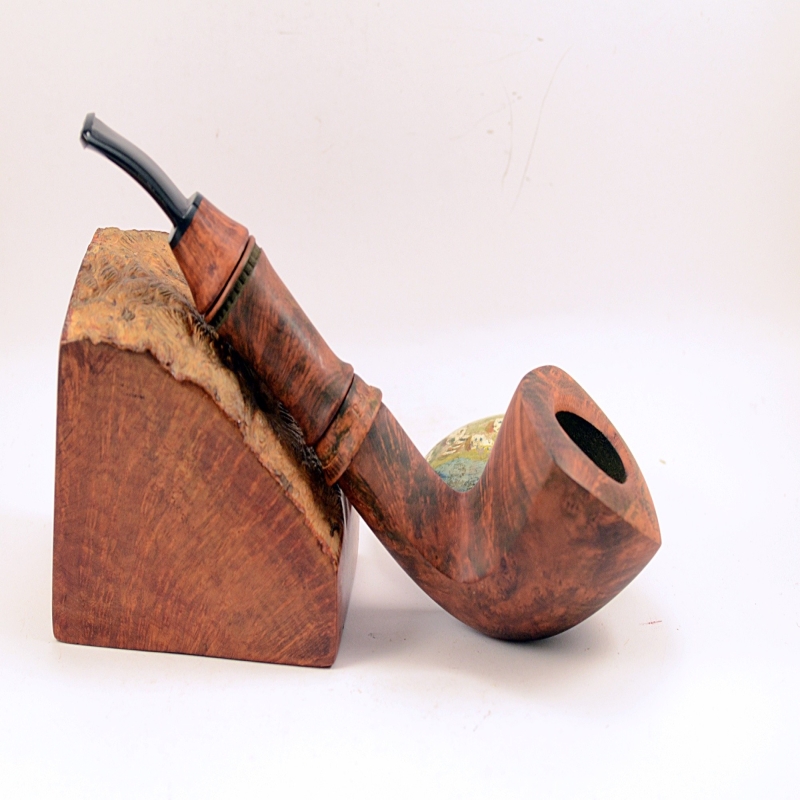 Hygrocool Angular Smoking Pipe Greek Briar 9mm Filter Model 916