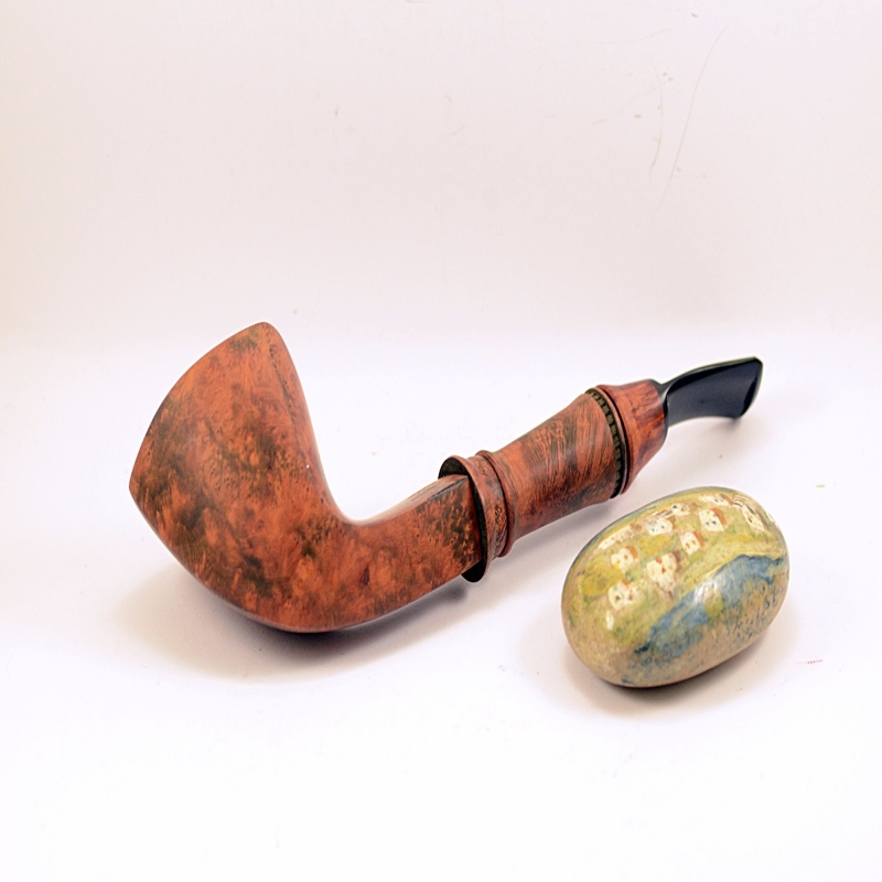 Hygrocool Angular Smoking Pipe Greek Briar 9mm Filter Model 916