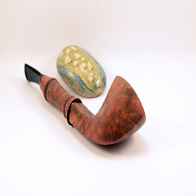 Hygrocool Angular Smoking Pipe Greek Briar 9mm Filter Model 916