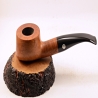 Squat Semi Bent Smoking Pipe Greek Briar No Filter Alexander
