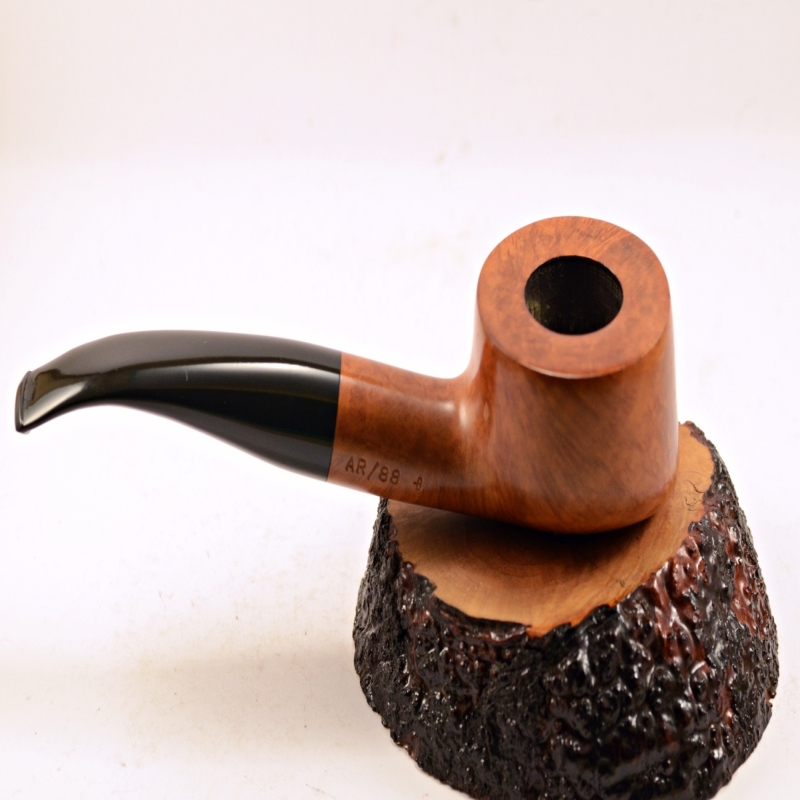 Squat Semi Bent Smoking Pipe Greek Briar No Filter Alexander