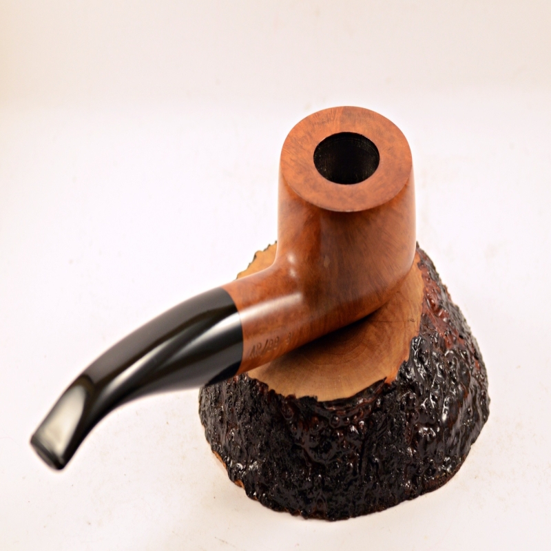 Squat Semi Bent Smoking Pipe Greek Briar No Filter Alexander