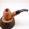 Squat Semi Bent Smoking Pipe Greek Briar No Filter Alexander