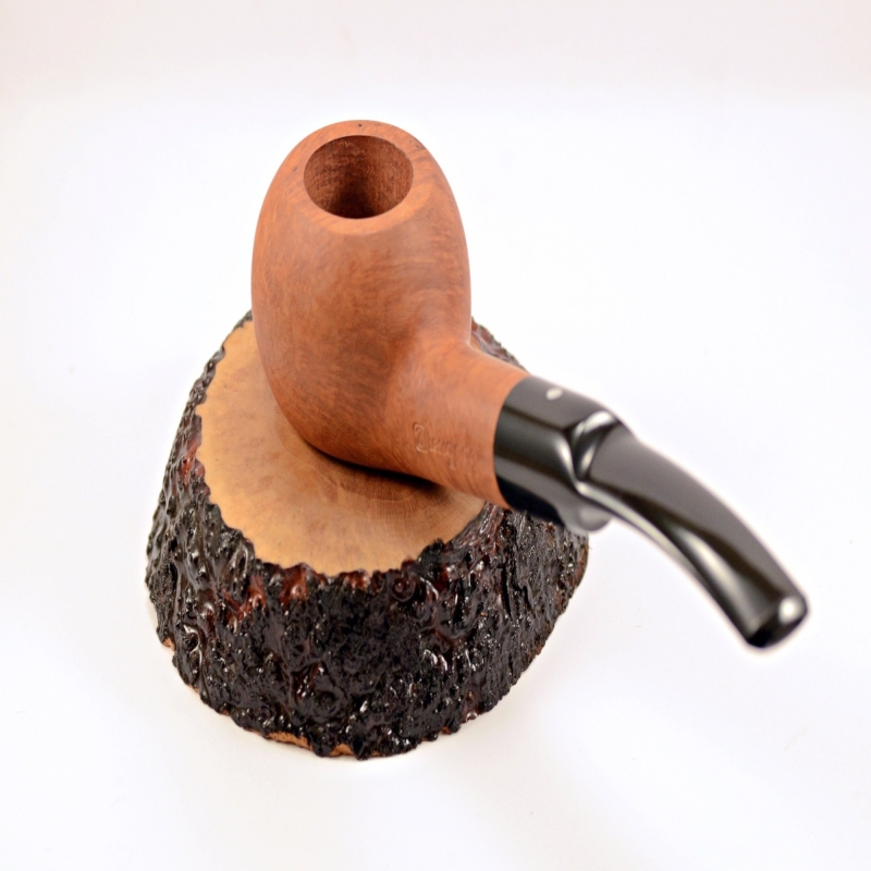 Squat Semi Bent Smoking Pipe Greek Briar No Filter Alexander
