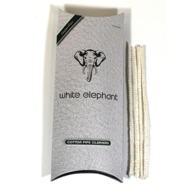 White Elephant Cotton Pipe Cleaners