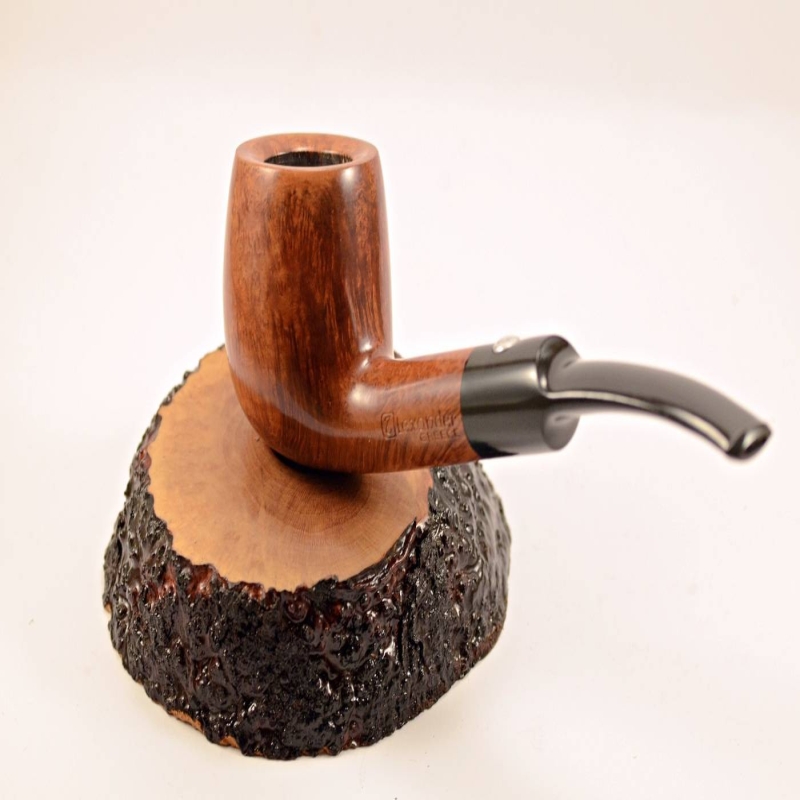 Billiard Semi Bent  Smoking Pipe Greek Briar Alexander Grade C