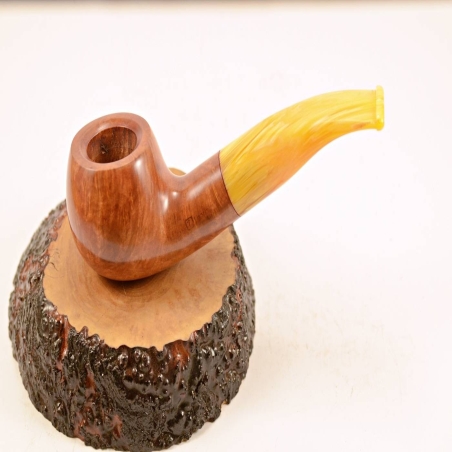 Apple Semi Bent 9mm Filter Smoking Pipe Greek Briar Alexander