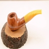 Apple Semi Bent 9mm Filter Smoking Pipe Greek Briar Alexander