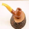 Apple Semi Bent 9mm Filter Smoking Pipe Greek Briar Alexander