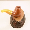 Apple Semi Bent 9mm Filter Smoking Pipe Greek Briar Alexander