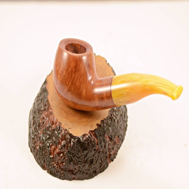 Apple Semi Bent 9mm Filter Smoking Pipe Greek Briar Alexander