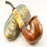 Hygrocool Smoking Pipe Greek Briar 9mm Filter Bamboo Model 920B