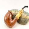 Hygrocool Smoking Pipe Greek Briar 9mm Filter Bamboo Model 920B