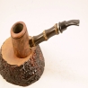 Poker Semi Bent Bamboo 9mm Filter Greek Briar Smoking Pipe Alexander