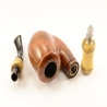 Hygrocool Smoking Pipe Greek Briar 9mm Filter Bamboo Model 920B