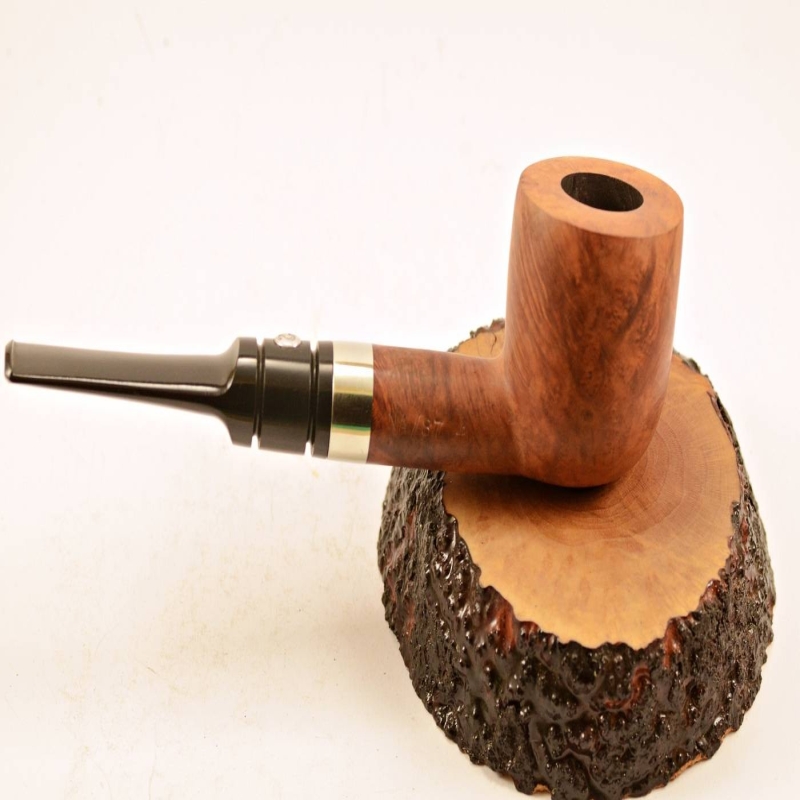 Pot Straight Smoking Pipe Greek Briar No Filter Alexander Model 87B