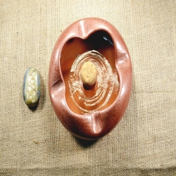 Round Ceramic Pipe Ashtray