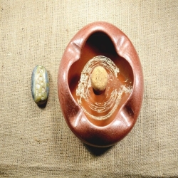 Round Ceramic Pipe Ashtray