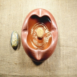 Round Ceramic Pipe Ashtray