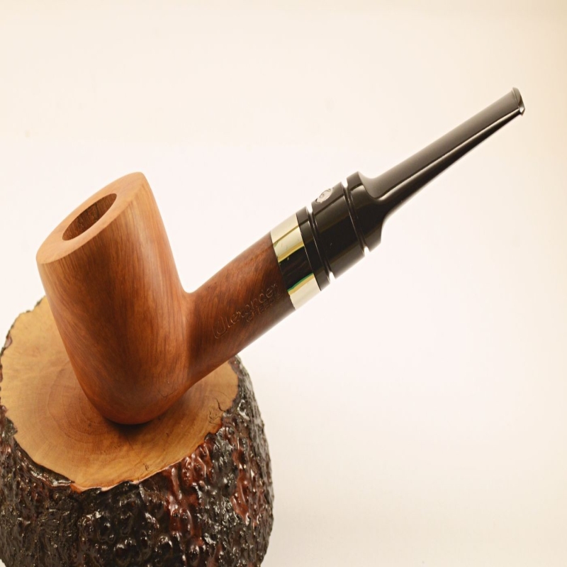 Pot Straight Smoking Pipe Greek Briar No Filter Alexander Model 71C