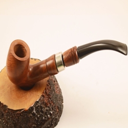 Hygrocool Bent Billiard Smoking Pipe Greek Briar 9mm Filter Model 925A