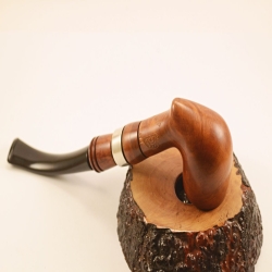 Hygrocool Bent Billiard Smoking Pipe Greek Briar 9mm Filter Model 925A