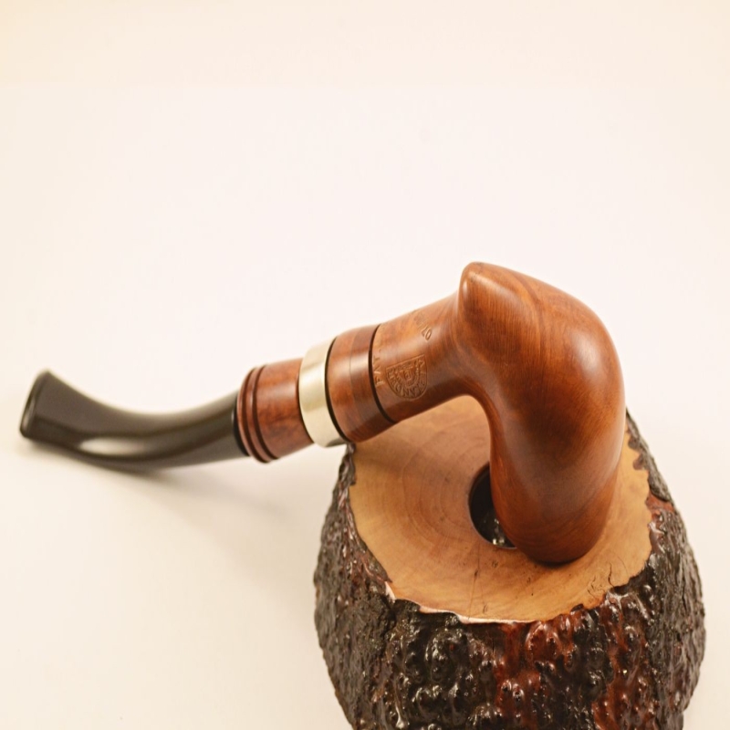 Hygrocool Bent Billiard Smoking Pipe Greek Briar 9mm Filter Model 925A