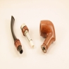 Hygrocool Bent Billiard Smoking Pipe Greek Briar 9mm Filter Model 925A