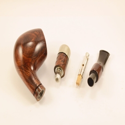Hygrocool Smoking Pipe Greek Briar 9mm Filter Model 601C
