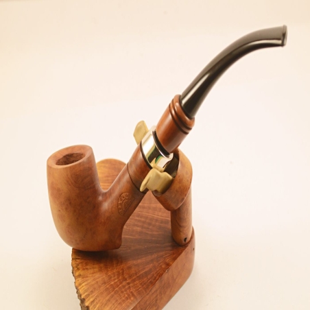 Hygrocool Bent Billiard Smoking Pipe Greek Briar 9mm Filter Model 925A