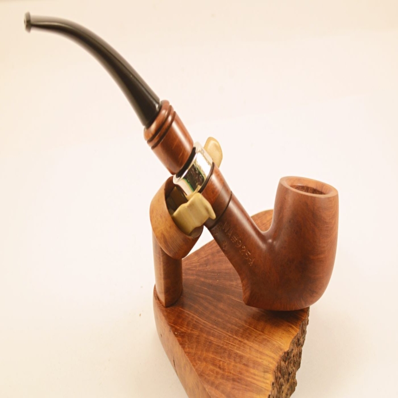 Hygrocool Bent Billiard Smoking Pipe Greek Briar 9mm Filter Model 925A