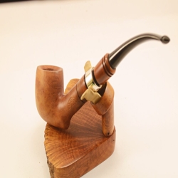 Hygrocool Bent Billiard Smoking Pipe Greek Briar 9mm Filter Model 925A