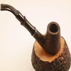 Bent Volcano Smoking Pipe Greek Briar Hygrocool Alexander Model 113SB