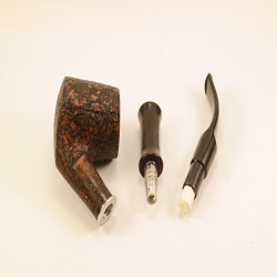 Bent Volcano Smoking Pipe Greek Briar Hygrocool Alexander Model 113SB