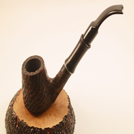 Bent Volcano Smoking Pipe Greek Briar Hygrocool Alexander Model 113SB