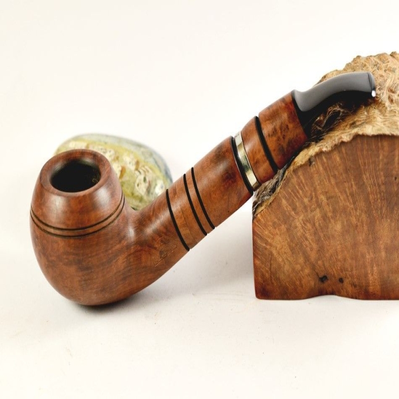Hygrocool Smoking Rhodesian Pipe Greek Briar 9mm Filter Model 604B