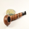 Hygrocool Smoking Rhodesian Pipe Greek Briar 9mm Filter Model 604B