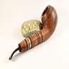 Hygrocool Smoking Rhodesian Pipe Greek Briar 9mm Filter Model 604B