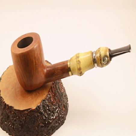 Hygrocool NT Bamboo Smoking Pipe Greek Briar 9mm Filter Model 333B