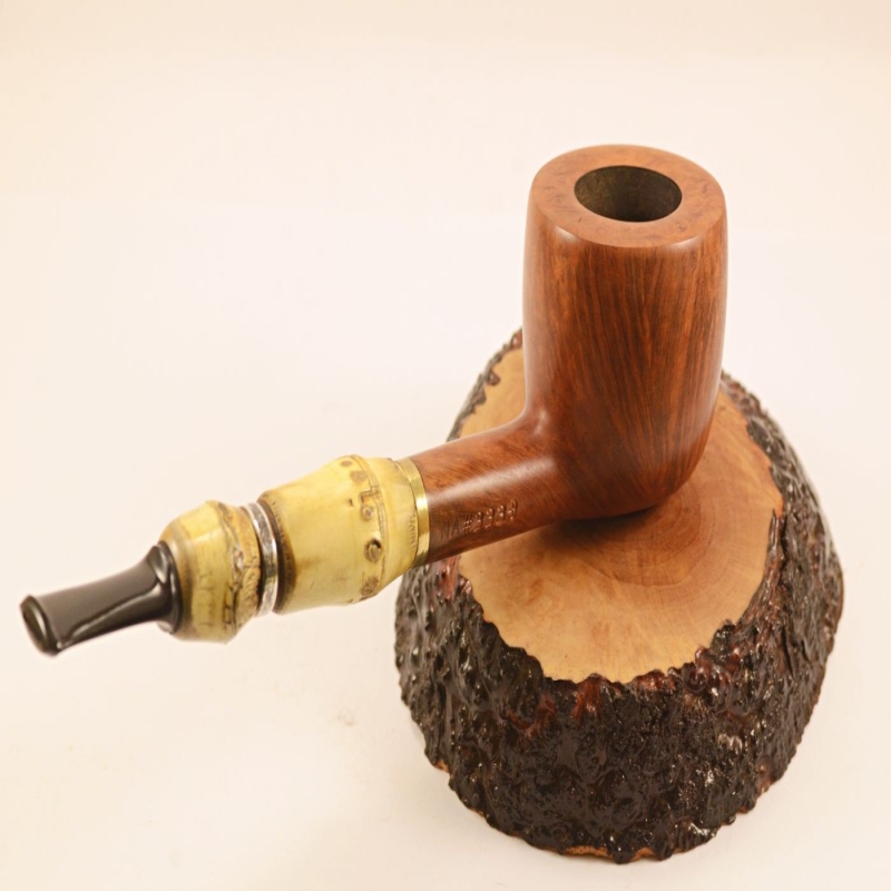 Hygrocool NT Bamboo Smoking Pipe Greek Briar 9mm Filter Model 333B