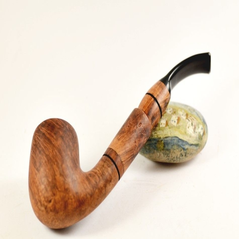 Hygrocool Classic Bent Smoking Pipe Greek Briar 9mm Filter Model 135B