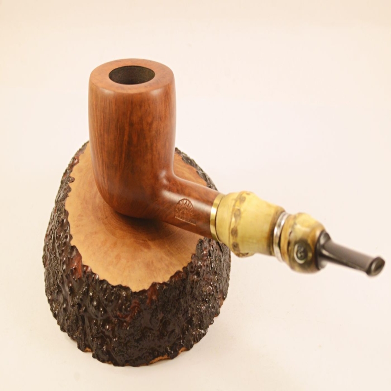 Hygrocool NT Bamboo Smoking Pipe Greek Briar 9mm Filter Model 333B