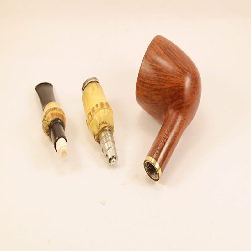 Hygrocool NT Bamboo Smoking Pipe Greek Briar 9mm Filter Model 333B