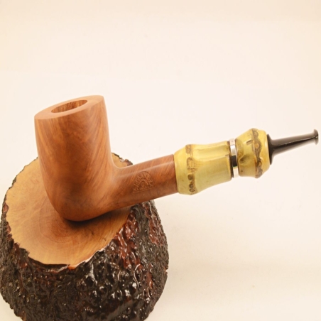 Hygrocool NT Bamboo Smoking Pipe Greek Briar 9mm Filter Model 333B