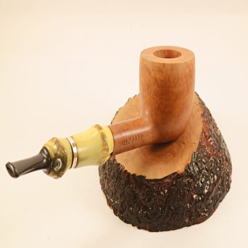 Hygrocool NT Bamboo Smoking Pipe Greek Briar 9mm Filter Model 333B