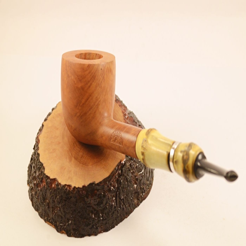 Hygrocool NT Bamboo Smoking Pipe Greek Briar 9mm Filter Model 333B
