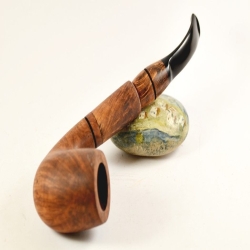 Hygrocool Classic Bent Smoking Pipe Greek Briar 9mm Filter Model 135B
