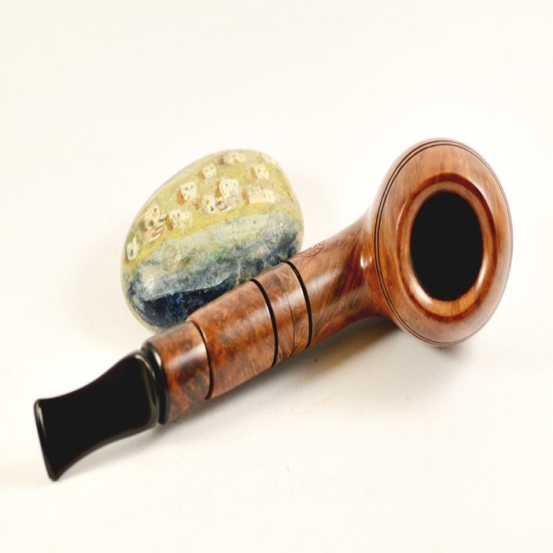 Hygrocool Rhodesian Smoking Pipe Greek Briar 9mm Filter Model 902C